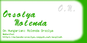 orsolya molenda business card
